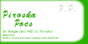 piroska pocs business card